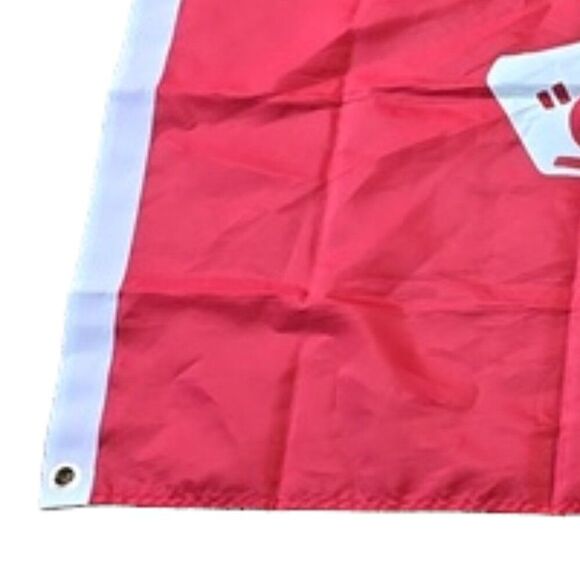 VANS Off the Wall    Banner Flag 30 x 48" Skateboard Logo Red White - Picture 4 of 5